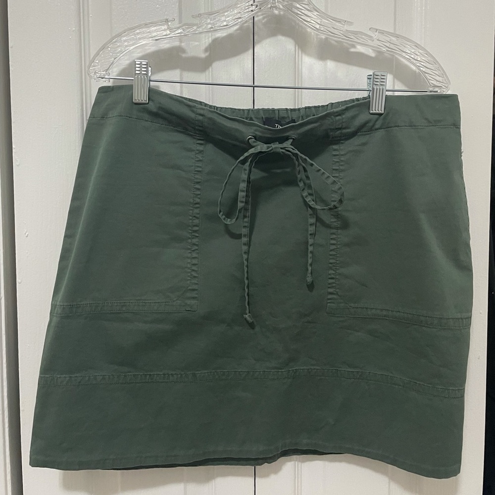 BNWT Drawstring Stitched Pocket Twill Mini Skirt